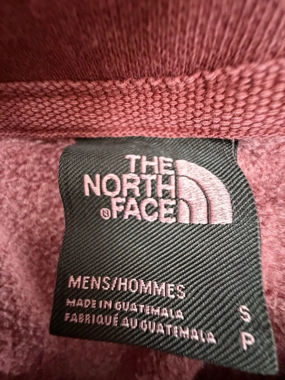 The North Face Men’s Small Burgundy Hoodie Sweatshirt